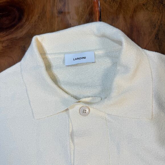 Lardini Italy Men's Cardigan Sweater XXL 2XL Cotton blend Button Collar W25 - Picture 3 of 6